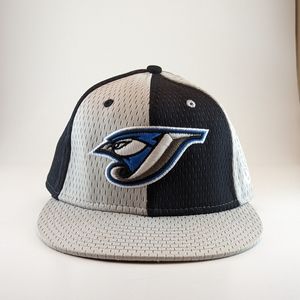 New Era Toronto Blue Jays Fitted Cap Black and Light Grey